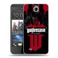 Дизайнерский пластиковый чехол для HTC Desire 300 Wolfenstein