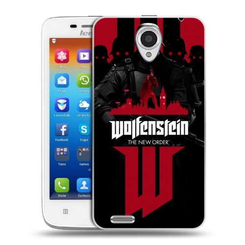 Дизайнерский пластиковый чехол для Lenovo S650 Ideaphone Wolfenstein