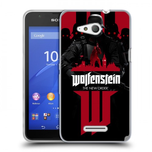 Дизайнерский пластиковый чехол для Sony Xperia E4g Wolfenstein