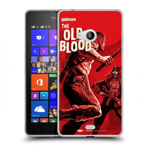 Дизайнерский пластиковый чехол для Microsoft Lumia 540 Wolfenstein