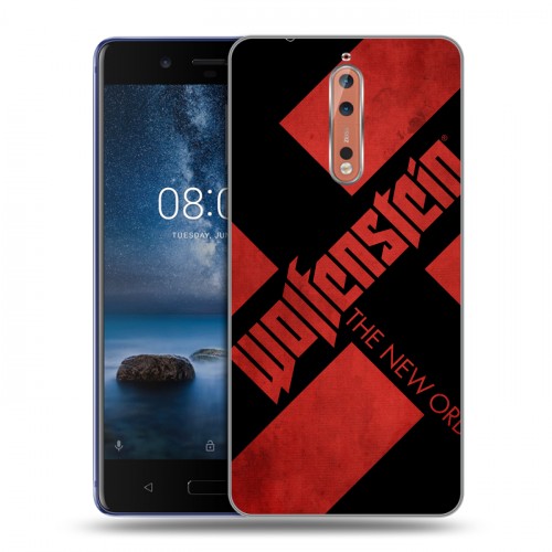 Дизайнерский пластиковый чехол для Nokia 8 Wolfenstein