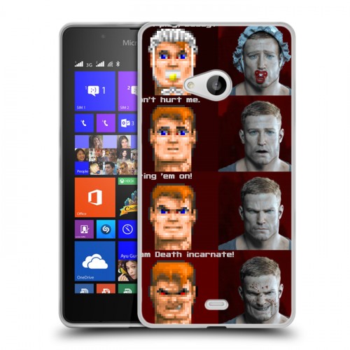 Дизайнерский пластиковый чехол для Microsoft Lumia 540 Wolfenstein