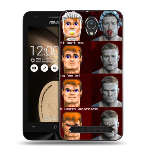 Дизайнерский пластиковый чехол для ASUS Zenfone Go Wolfenstein