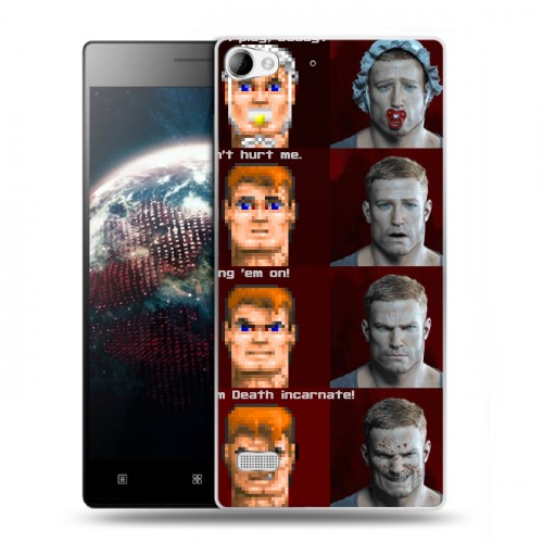 Дизайнерский пластиковый чехол для Lenovo Vibe X2 Wolfenstein