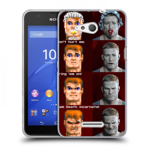 Дизайнерский пластиковый чехол для Sony Xperia E4g Wolfenstein