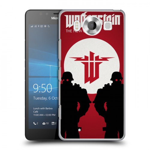 Дизайнерский пластиковый чехол для Microsoft Lumia 950 Wolfenstein