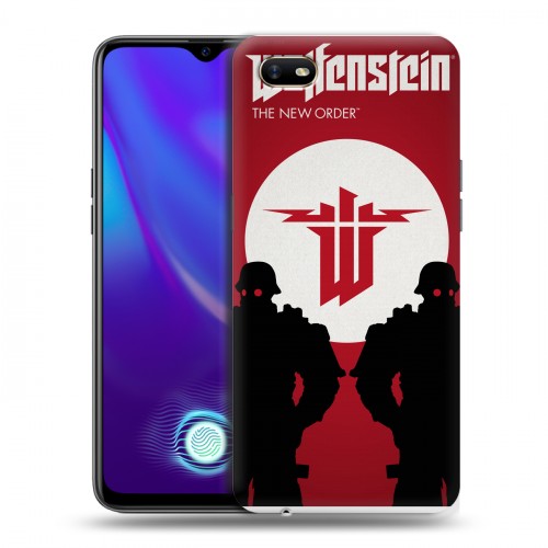 Дизайнерский силиконовый с усиленными углами чехол для OPPO A1k Wolfenstein