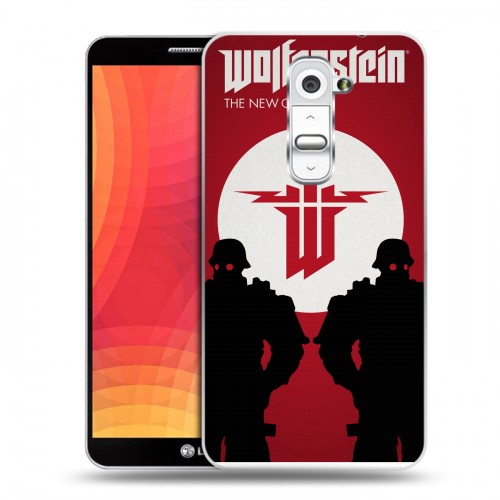 Дизайнерский пластиковый чехол для LG Optimus G2 Wolfenstein