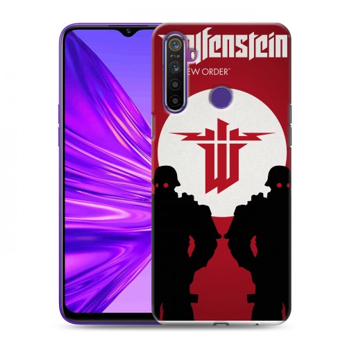 Дизайнерский силиконовый чехол для Realme 5 Wolfenstein