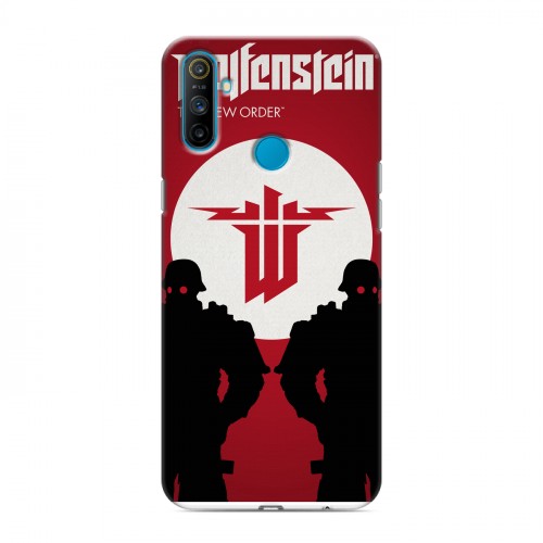 Дизайнерский силиконовый чехол для Realme C3 Wolfenstein