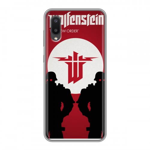 Дизайнерский пластиковый чехол для Samsung Galaxy A02 Wolfenstein