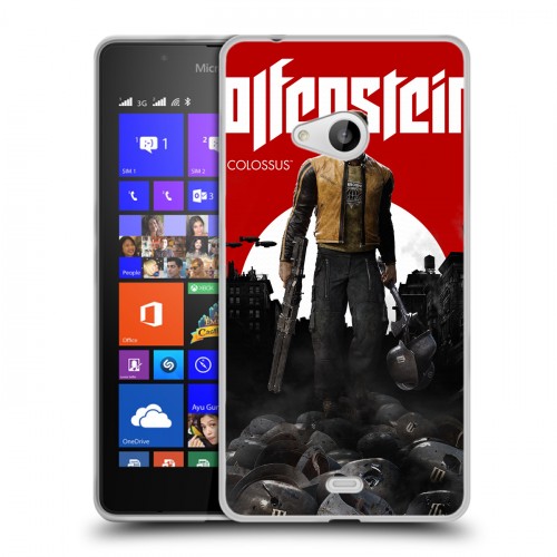 Дизайнерский пластиковый чехол для Microsoft Lumia 540 Wolfenstein