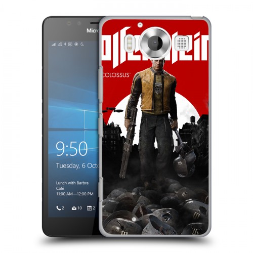 Дизайнерский пластиковый чехол для Microsoft Lumia 950 Wolfenstein