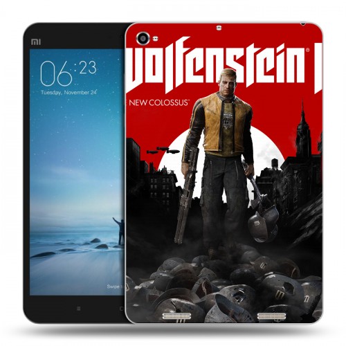 Дизайнерский силиконовый чехол для Xiaomi Mi Pad 2 Wolfenstein