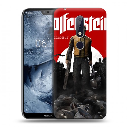 Дизайнерский пластиковый чехол для Nokia 6.1 Plus Wolfenstein