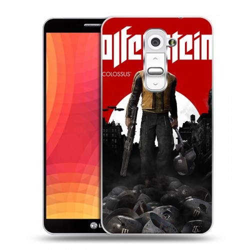 Дизайнерский пластиковый чехол для LG Optimus G2 Wolfenstein