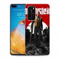 Дизайнерский силиконовый с усиленными углами чехол для Huawei P40 Wolfenstein