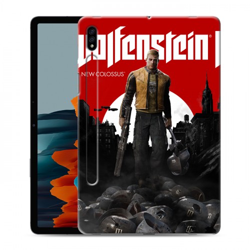 Дизайнерский силиконовый чехол для Samsung Galaxy Tab S7 Wolfenstein