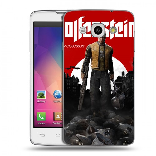 Дизайнерский пластиковый чехол для LG L60 Wolfenstein