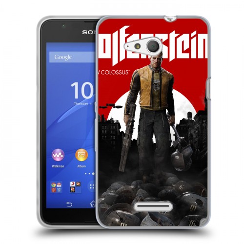 Дизайнерский пластиковый чехол для Sony Xperia E4g Wolfenstein