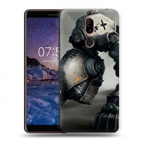 Дизайнерский пластиковый чехол для Nokia 7 Plus Wolfenstein