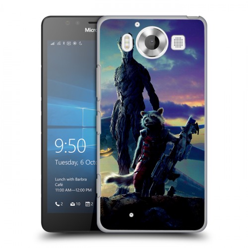Дизайнерский пластиковый чехол для Microsoft Lumia 950 Стражи Галактики