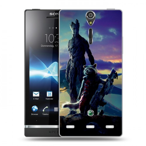 Дизайнерский пластиковый чехол для Sony Xperia S Стражи Галактики