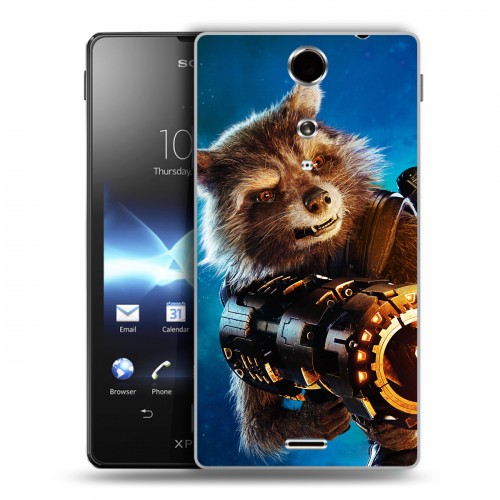 Дизайнерский пластиковый чехол для Sony Xperia TX Стражи Галактики