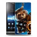 Дизайнерский пластиковый чехол для Sony Xperia S Стражи Галактики