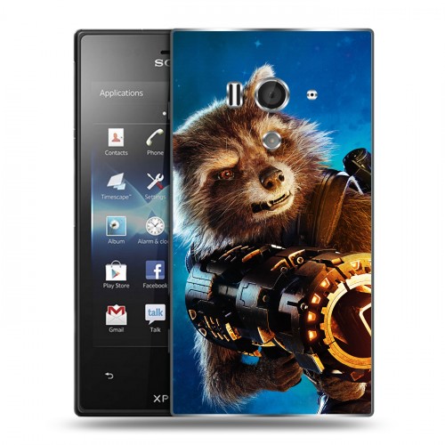 Дизайнерский пластиковый чехол для Sony Xperia acro S Стражи Галактики