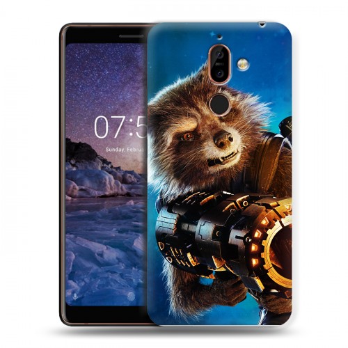 Дизайнерский пластиковый чехол для Nokia 7 Plus Стражи Галактики