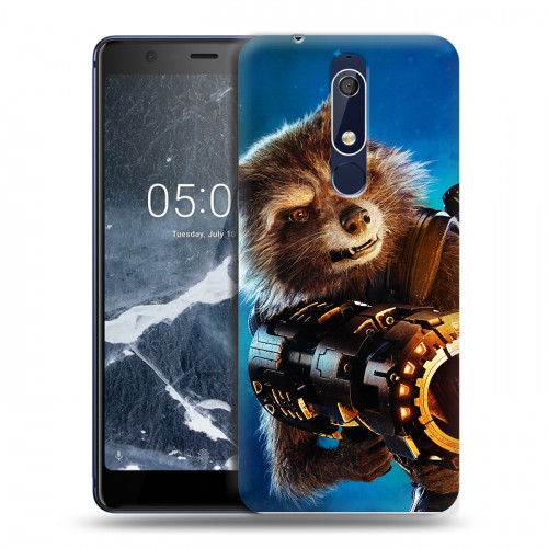 Дизайнерский пластиковый чехол для Nokia 5.1 Стражи Галактики