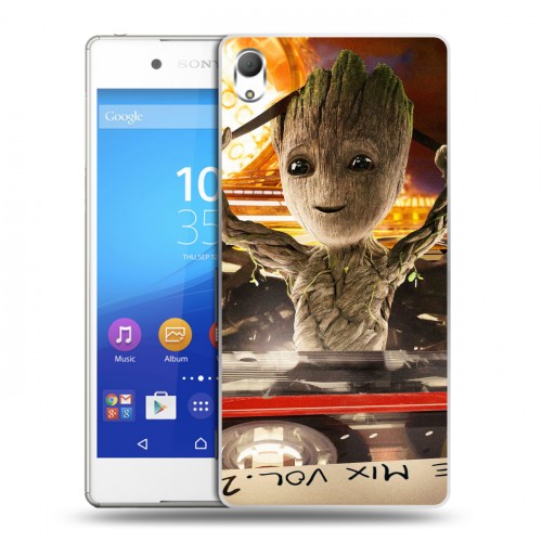 Дизайнерский пластиковый чехол для Sony Xperia Z3+ Стражи Галактики