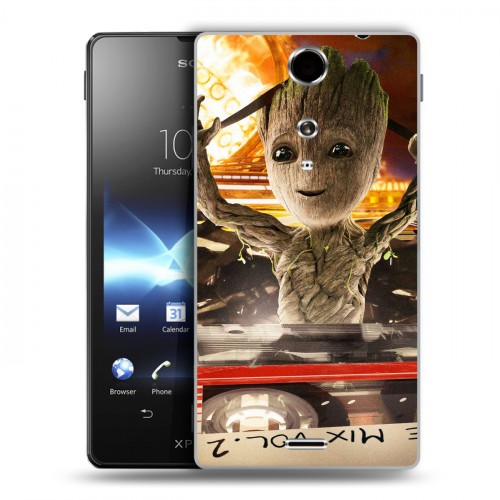 Дизайнерский пластиковый чехол для Sony Xperia TX Стражи Галактики