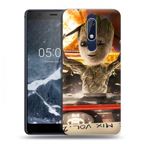 Дизайнерский пластиковый чехол для Nokia 5.1 Стражи Галактики