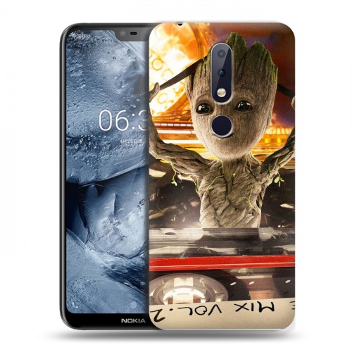 Дизайнерский пластиковый чехол для Nokia 6.1 Plus Стражи Галактики