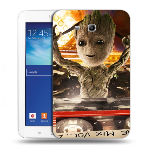 Дизайнерский силиконовый чехол для Samsung Galaxy Tab 3 Lite Стражи Галактики