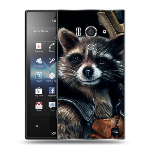 Дизайнерский пластиковый чехол для Sony Xperia acro S Стражи Галактики