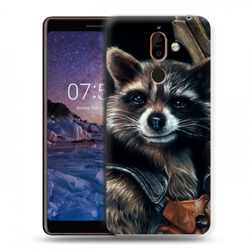 Дизайнерский пластиковый чехол для Nokia 7 Plus Стражи Галактики