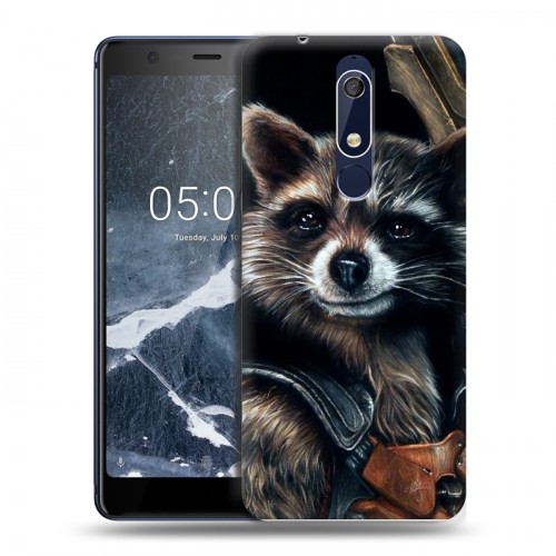 Дизайнерский пластиковый чехол для Nokia 5.1 Стражи Галактики