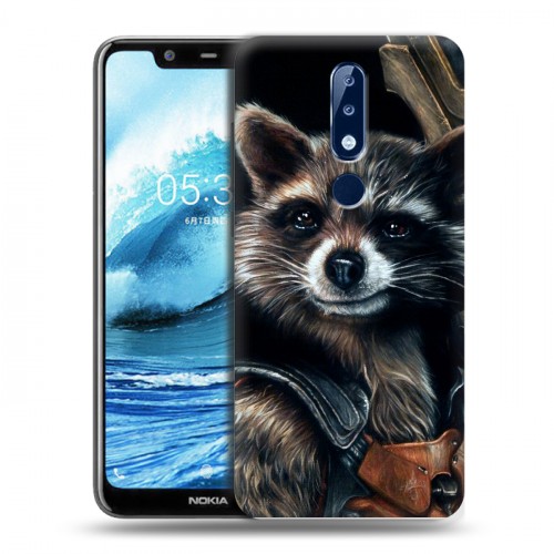 Дизайнерский пластиковый чехол для Nokia 5.1 Plus Стражи Галактики