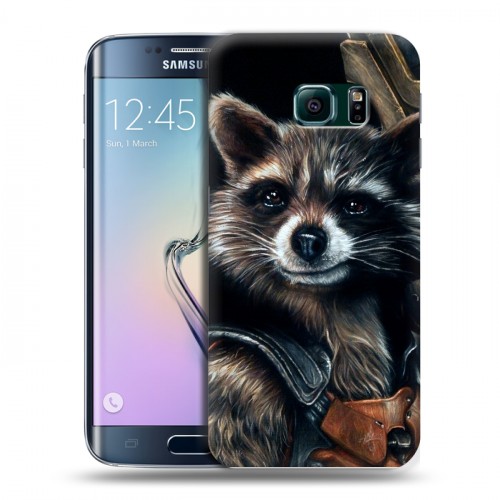 Дизайнерский пластиковый чехол для Samsung Galaxy S6 Edge Стражи Галактики