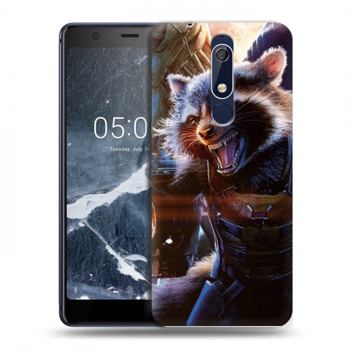 Дизайнерский пластиковый чехол для Nokia 5.1 Стражи Галактики