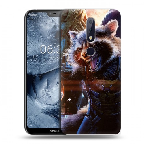 Дизайнерский пластиковый чехол для Nokia 6.1 Plus Стражи Галактики