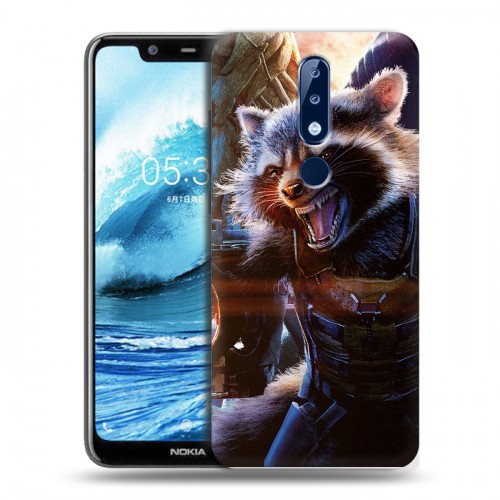 Дизайнерский силиконовый чехол для Nokia 5.1 Plus Стражи Галактики