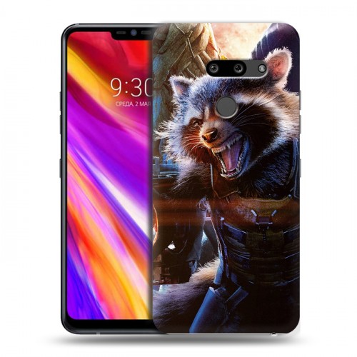 Дизайнерский пластиковый чехол для LG G8 ThinQ Стражи Галактики