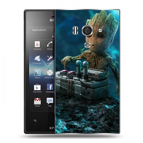 Дизайнерский пластиковый чехол для Sony Xperia acro S Стражи Галактики