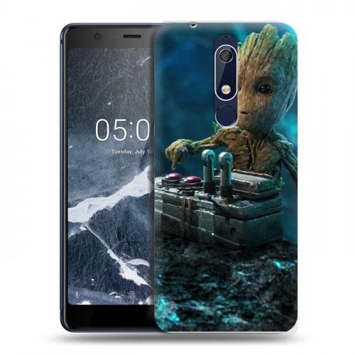 Дизайнерский пластиковый чехол для Nokia 5.1 Стражи Галактики