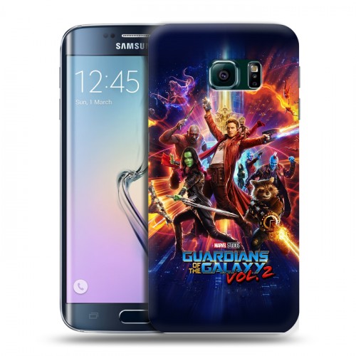 Дизайнерский пластиковый чехол для Samsung Galaxy S6 Edge Стражи Галактики