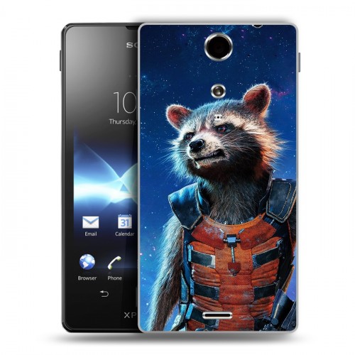 Дизайнерский пластиковый чехол для Sony Xperia TX Стражи Галактики